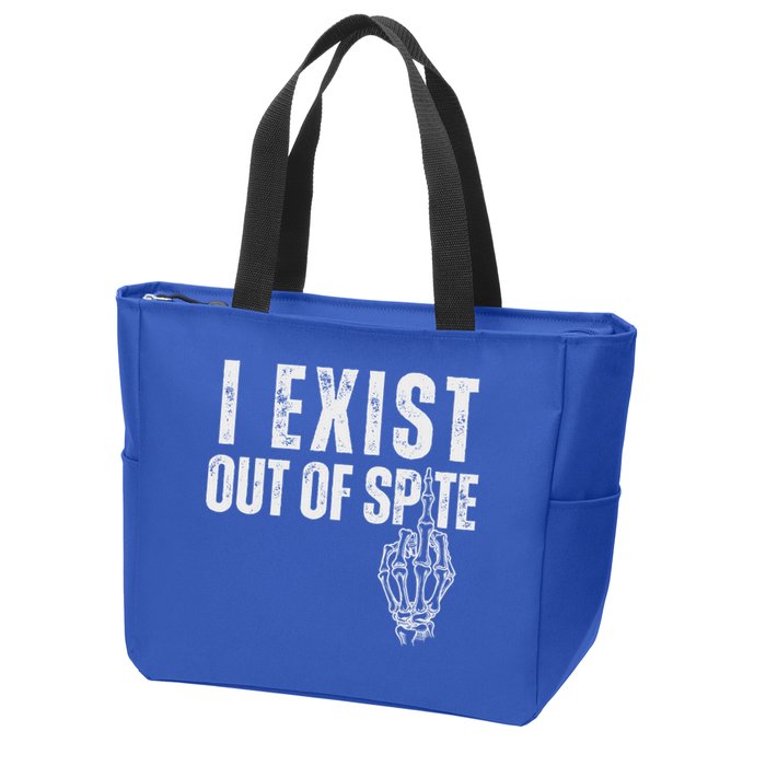 I Exist Out Of Spite Zip Tote Bag