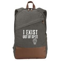 I Exist Out Of Spite Cotton Canvas Backpack