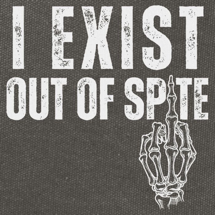 I Exist Out Of Spite Cotton Canvas Backpack