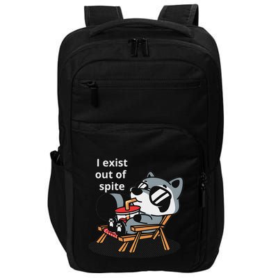I Exit Out Of Spite Funny Impact Tech Backpack