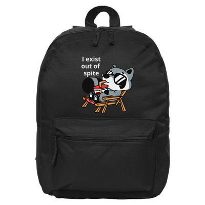 I Exit Out Of Spite Funny 16 in Basic Backpack