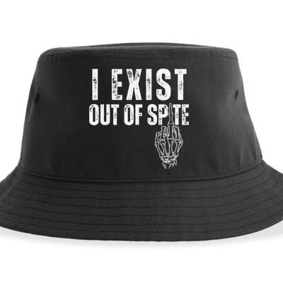 I Exist Out Of Spite Funny Dark Humor Sustainable Bucket Hat