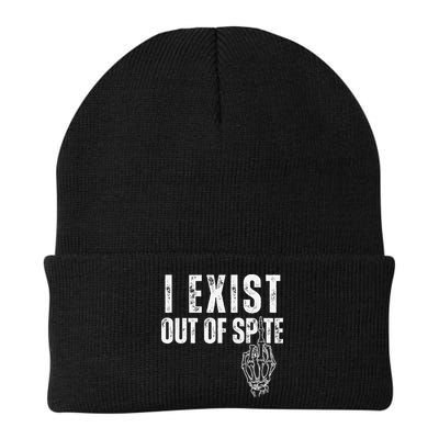 I Exist Out Of Spite Funny Dark Humor Beanie
