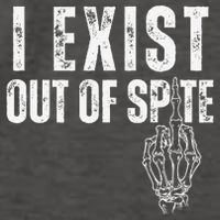 I Exist Out Of Spite Funny Dark Humor Vector Backpack