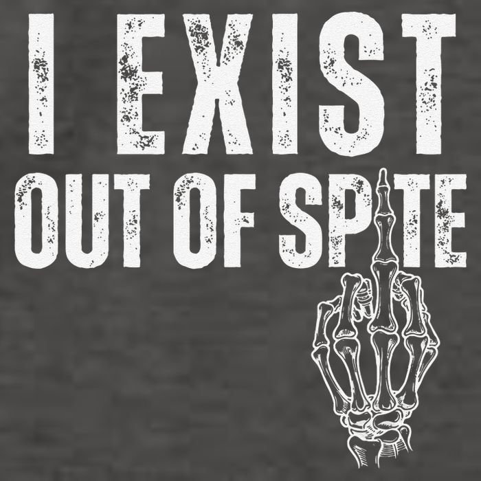 I Exist Out Of Spite Funny Dark Humor Vector Backpack