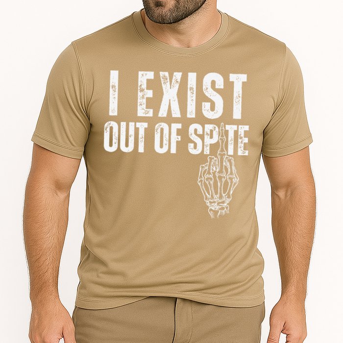 I Exist Out Of Spite Funny Dark Humor Cooling Performance Crew T-Shirt
