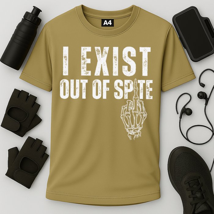 I Exist Out Of Spite Funny Dark Humor Cooling Performance Crew T-Shirt