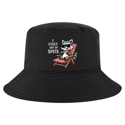 I Exist Out Of Spite Funny Raccoon Sunglasses Cool Comfort Performance Bucket Hat
