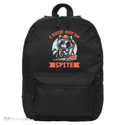 I Exist Out Of Spite Raccoon Chill cool Gift 16 in Basic Backpack