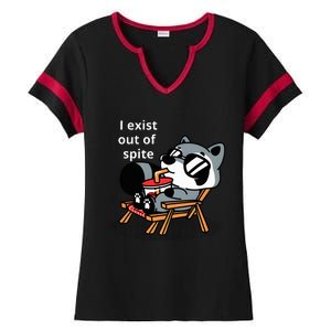 I Exit Out Of Spite Ladies Halftime Notch Neck Tee