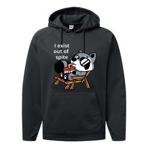 I Exit Out Of Spite Performance Fleece Hoodie