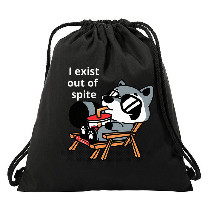 I Exit Out Of Spite Drawstring Bag