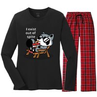 I Exit Out Of Spite Women's Long Sleeve Flannel Pajama Set 