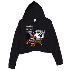 I Exit Out Of Spite Crop Fleece Hoodie