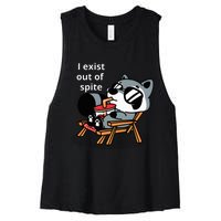 I Exit Out Of Spite Women's Racerback Cropped Tank