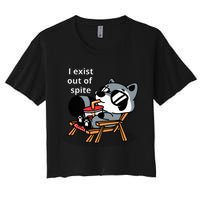 I Exit Out Of Spite Women's Crop Top Tee