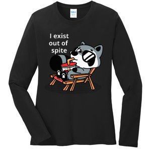 I Exit Out Of Spite Ladies Long Sleeve Shirt