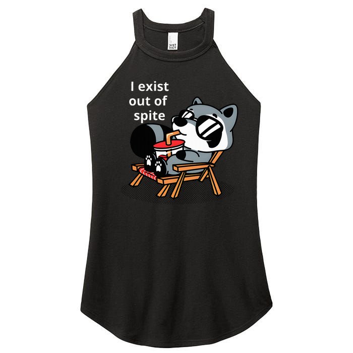 I Exit Out Of Spite Women's Perfect Tri Rocker Tank