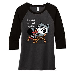 I Exit Out Of Spite Women's Tri-Blend 3/4-Sleeve Raglan Shirt