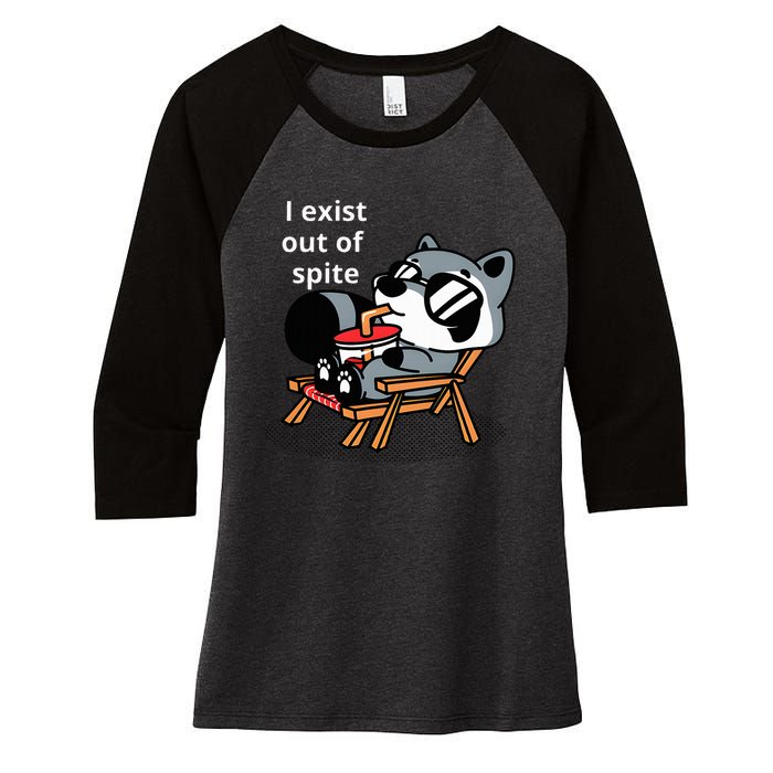 I Exit Out Of Spite Women's Tri-Blend 3/4-Sleeve Raglan Shirt