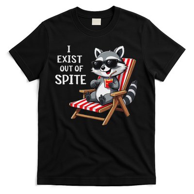 I Exist Out Of Spite Funny Raccoon Sunglasses T-Shirt