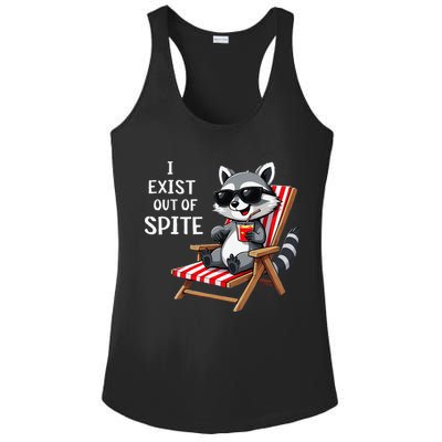 I Exist Out Of Spite Funny Raccoon Sunglasses Gift Ladies PosiCharge Competitor Racerback Tank