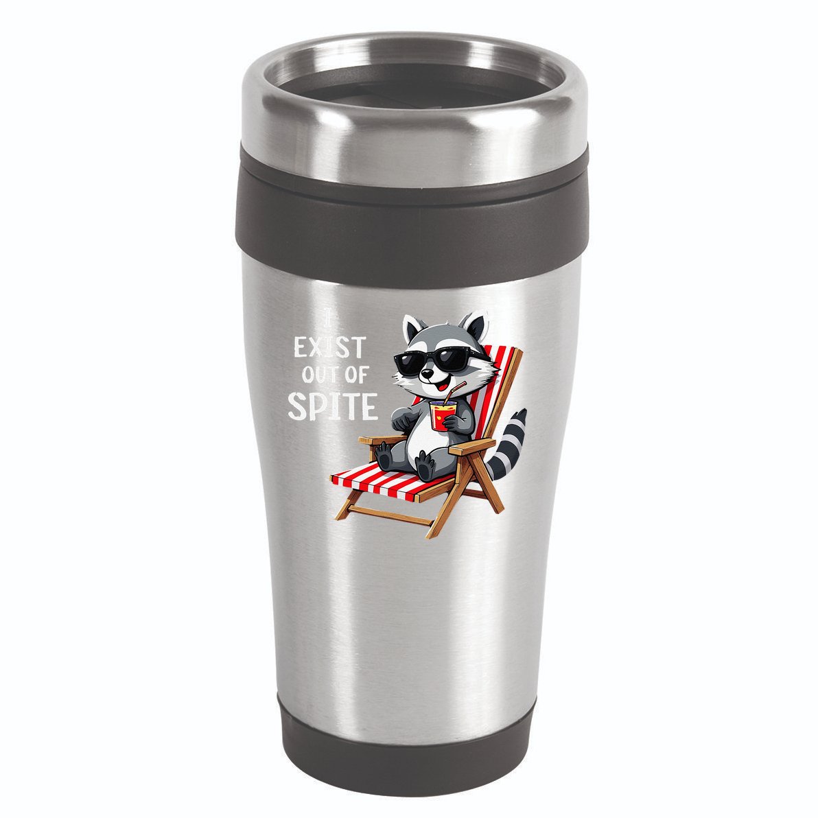 I Exist Out Of Spite Funny Raccoon Sunglasses Gift 16oz Travel Tumbler