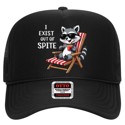 I Exist Out Of Spite Funny Raccoon Sunglasses Gift Trucker Hat