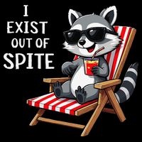 I Exist Out Of Spite Funny Raccoon Sunglasses Gift Toddler Hoodie
