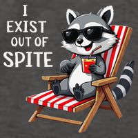 I Exist Out Of Spite Funny Raccoon Sunglasses Gift Vector Backpack