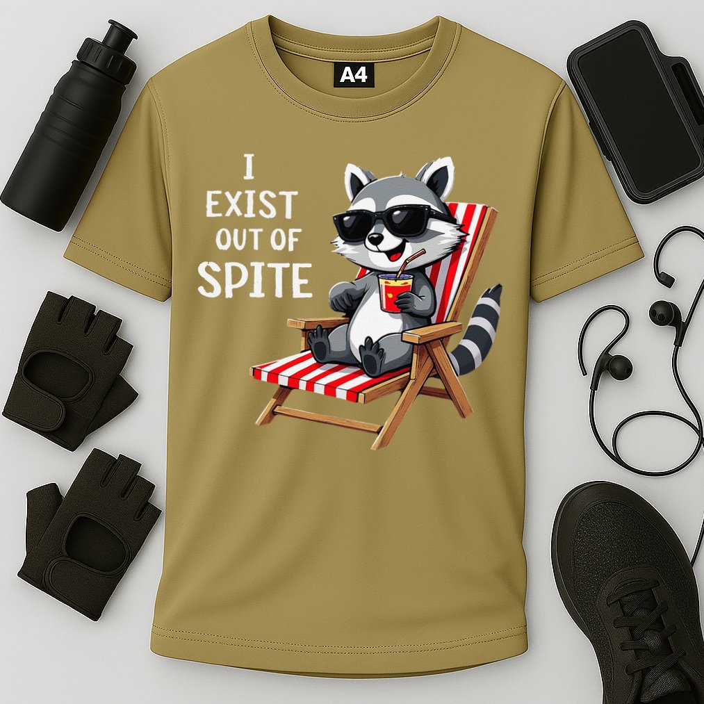 I Exist Out Of Spite Funny Raccoon Sunglasses Gift Cooling Performance Crew T-Shirt