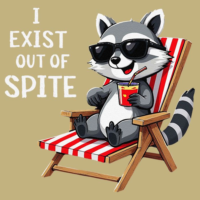 I Exist Out Of Spite Funny Raccoon Sunglasses Gift Cooling Performance Crew T-Shirt