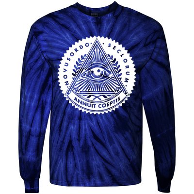 Illuminati Eyes Of Providence Tie-Dye Long Sleeve Shirt