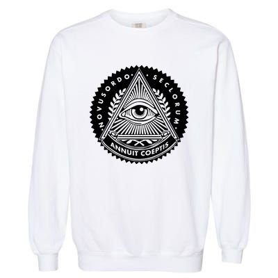 Illuminati Eyes Of Providence Garment-Dyed Sweatshirt