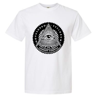 Illuminati Eyes Of Providence Garment-Dyed Heavyweight T-Shirt