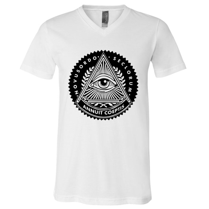 Illuminati Eyes Of Providence V-Neck T-Shirt