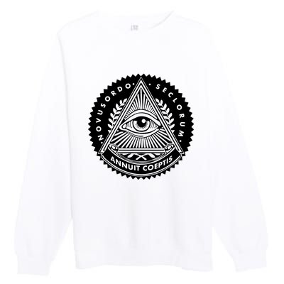 Illuminati Eyes Of Providence Premium Crewneck Sweatshirt