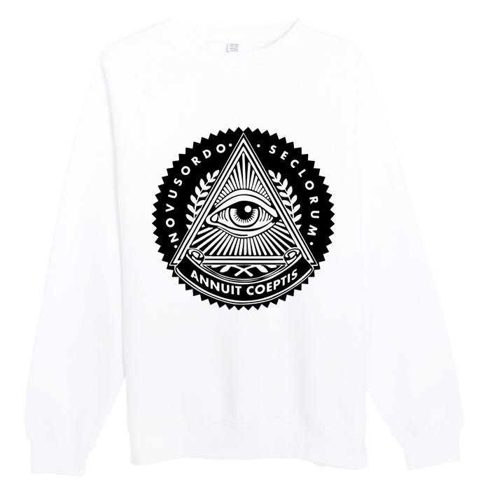 Illuminati Eyes Of Providence Premium Crewneck Sweatshirt