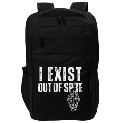 I Exist Out Of Spite Funny Dark Humor Impact Tech Backpack