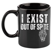 I Exist Out Of Spite Funny Dark Humor 11oz C Handle Ceramic Mug