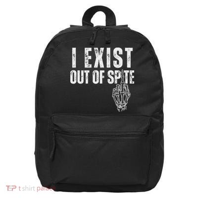 I Exist Out Of Spite Funny Dark Humor 16 in Basic Backpack