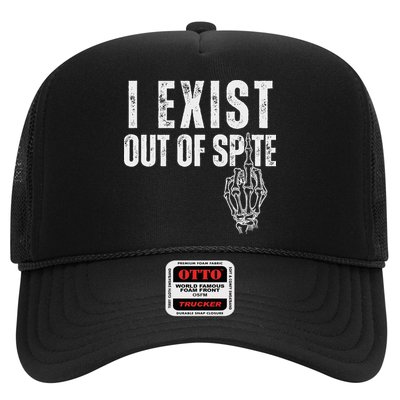 I Exist Out Of Spite Funny Dark Humor Trucker Hat