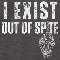 I Exist Out Of Spite Funny Dark Humor Vector Backpack
