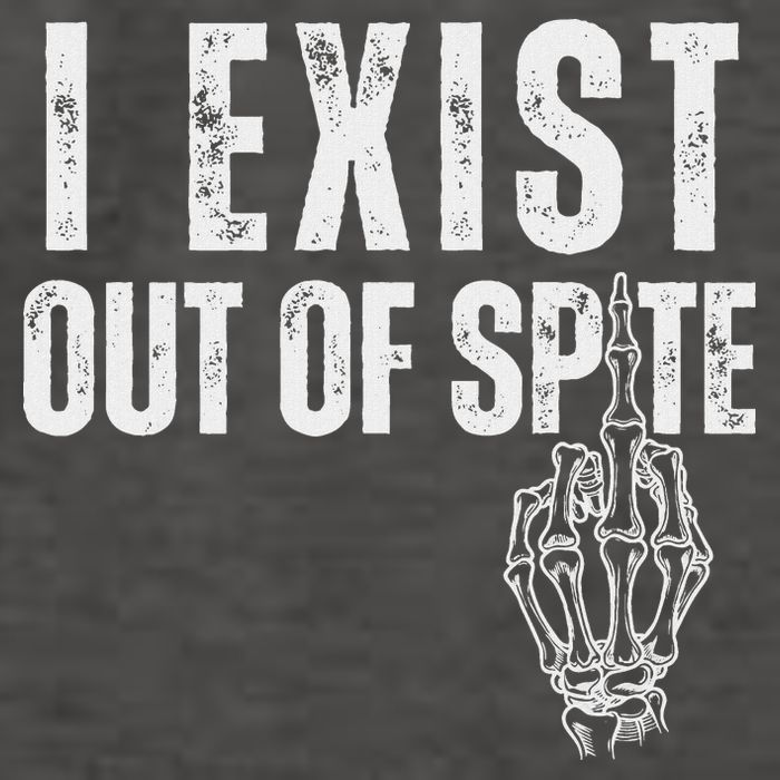 I Exist Out Of Spite Funny Dark Humor Vector Backpack
