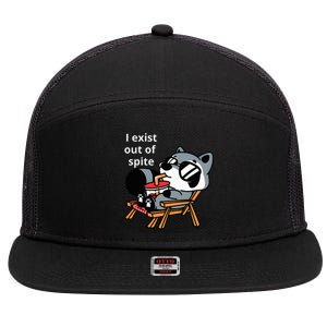 I Exit Out Of Spite 7 Panel Mesh Trucker Snapback Hat