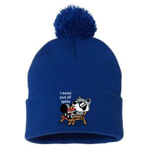 I Exit Out Of Spite Pom Pom 12in Knit Beanie