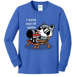 I Exit Out Of Spite Kids Long Sleeve Shirt