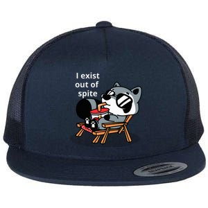 I Exit Out Of Spite Flat Bill Trucker Hat