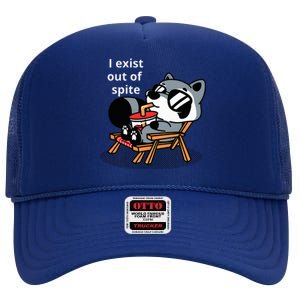 I Exit Out Of Spite High Crown Mesh Back Trucker Hat