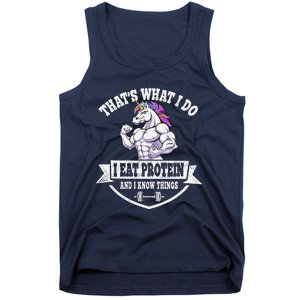 I Eat Protein Funny Unicorn Workout Training Tank Top